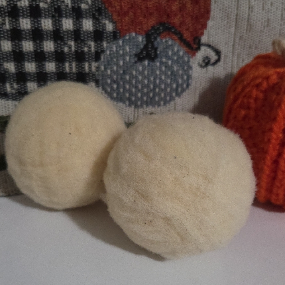 Natural Handmade Wool Dryer Balls Set Of 2